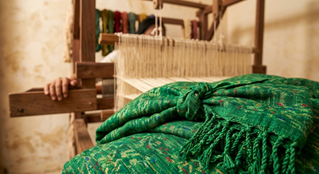 Proses Produksi Sarung Goyor Tenun ATBM