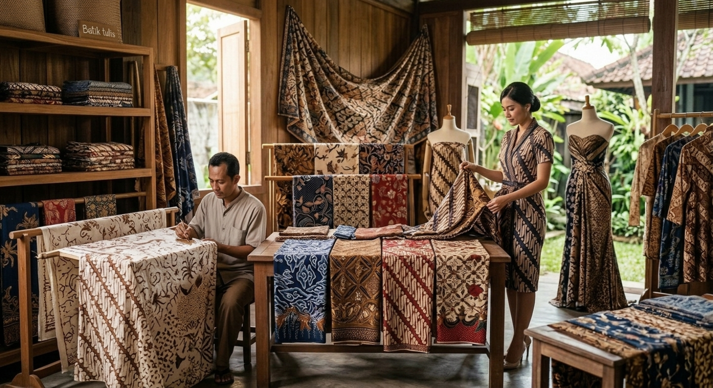 Kain Batik Tulis tangan tradisional Indonesia